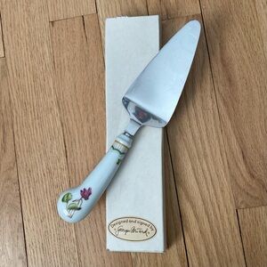Vintage Georges Briard Pastry Pie Cake Server Victorian Garden